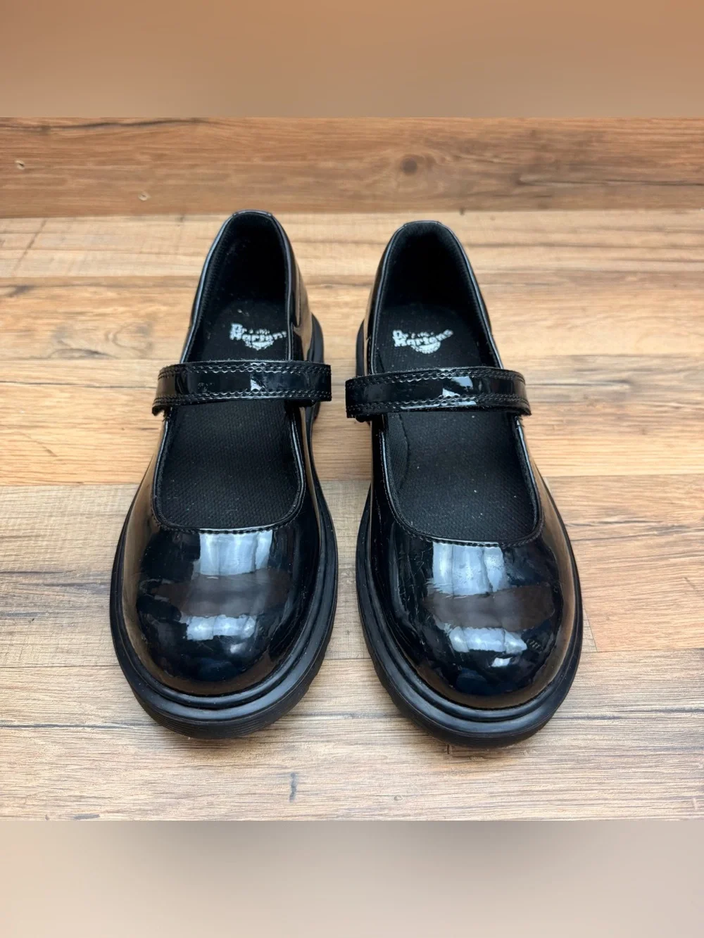Dr Martens Maccy Mary Janes Girls Size L5 Black Patent Leather Flats